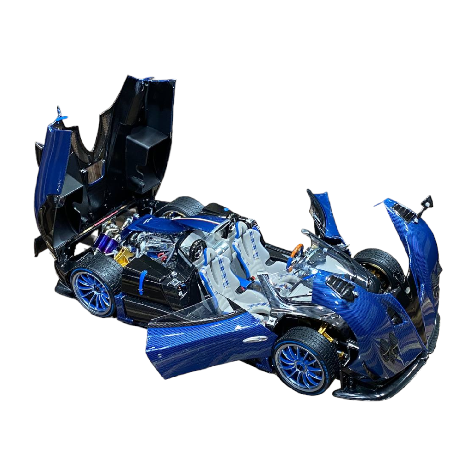 1/18 Pagani Zonda HP Barchetta Blue Carbon by LCD Model Car|Sold in Dturman.com Dubai UAE.