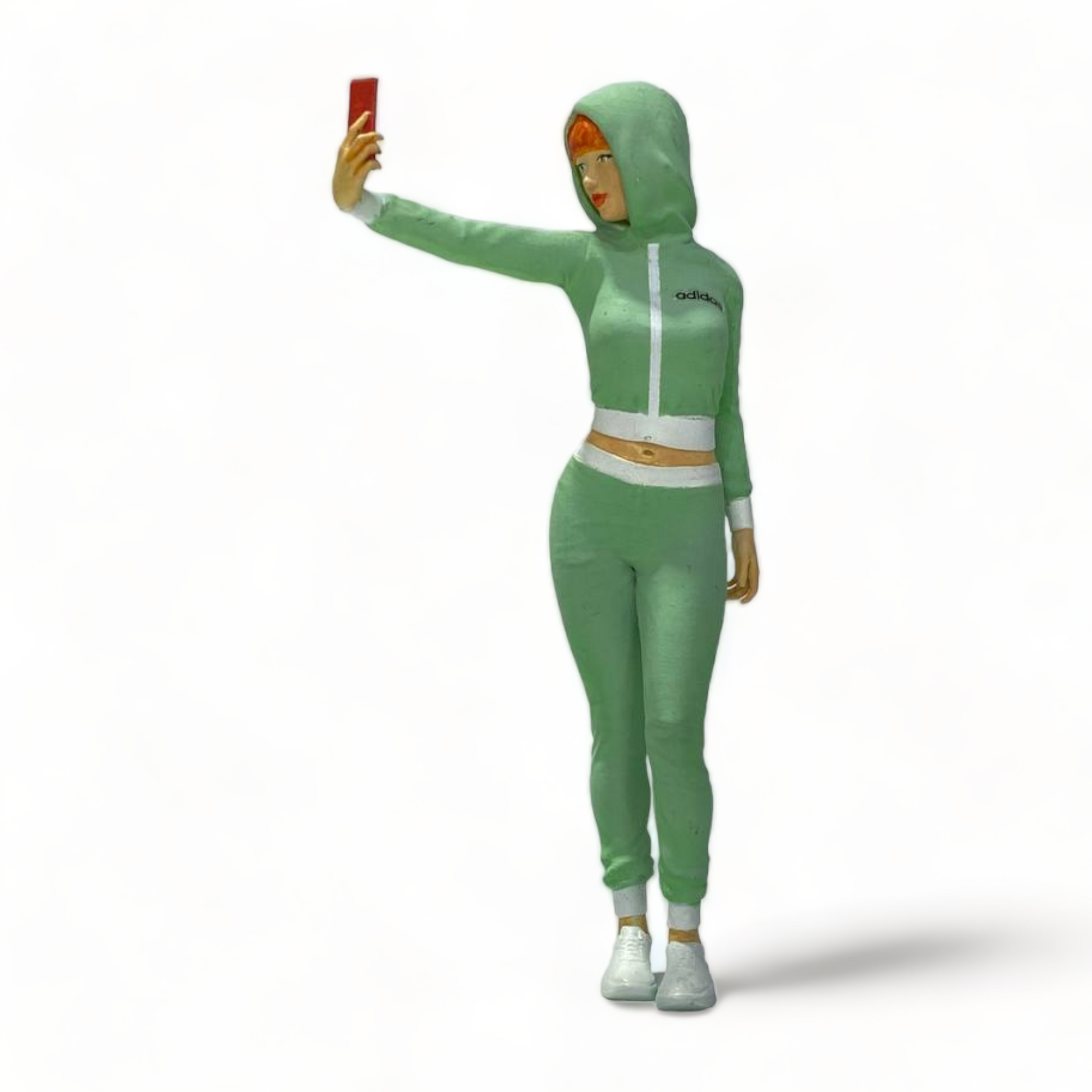 Scale Figure Selfie girl Adidas Dress by SF 1/18 SF-118003|Sold in Dturman.com Dubai UAE.