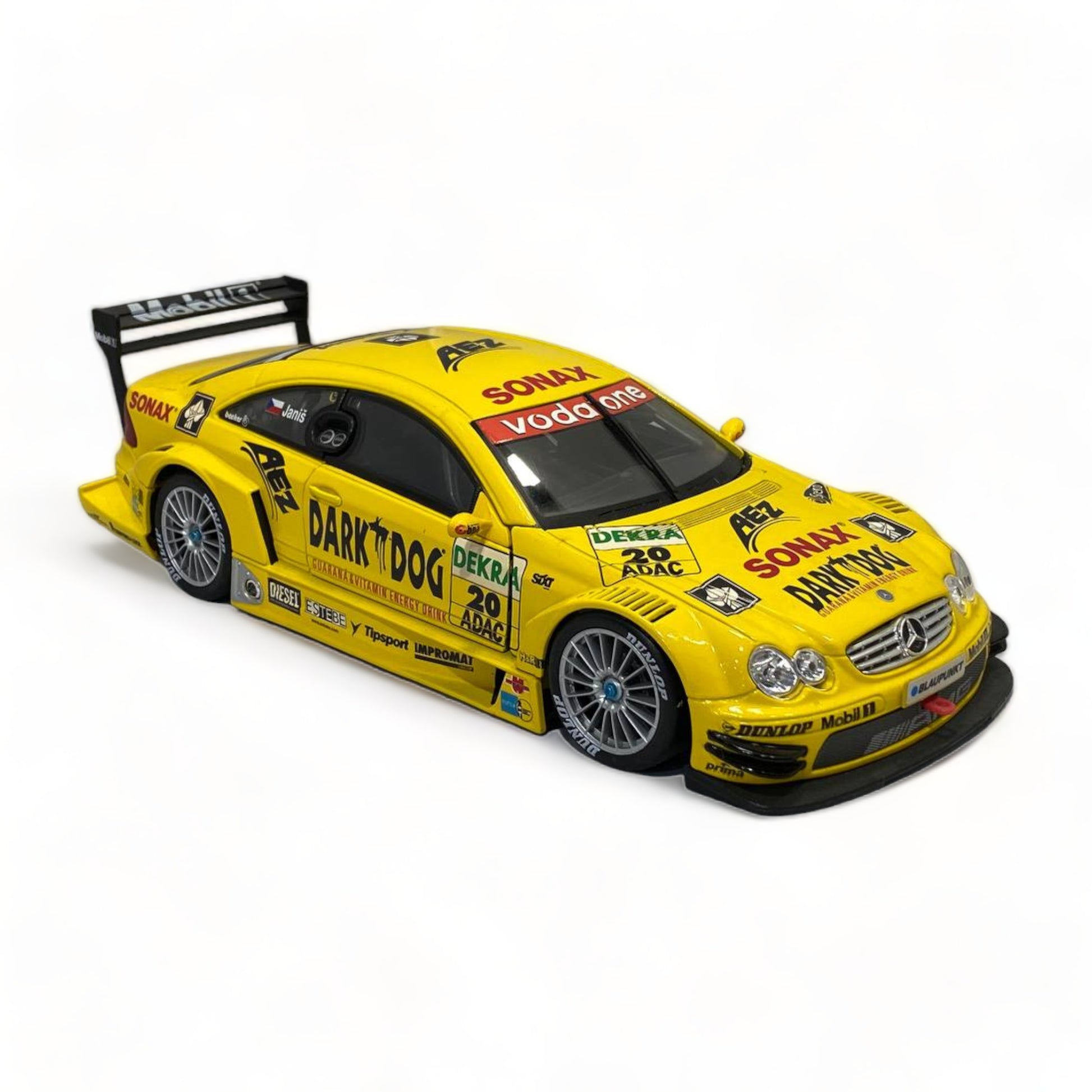 1/18 Diecast Mercedes bent CLK-DTM  YELLOW 2004 Bburago|Sold in Dturman.com Dubai UAE.