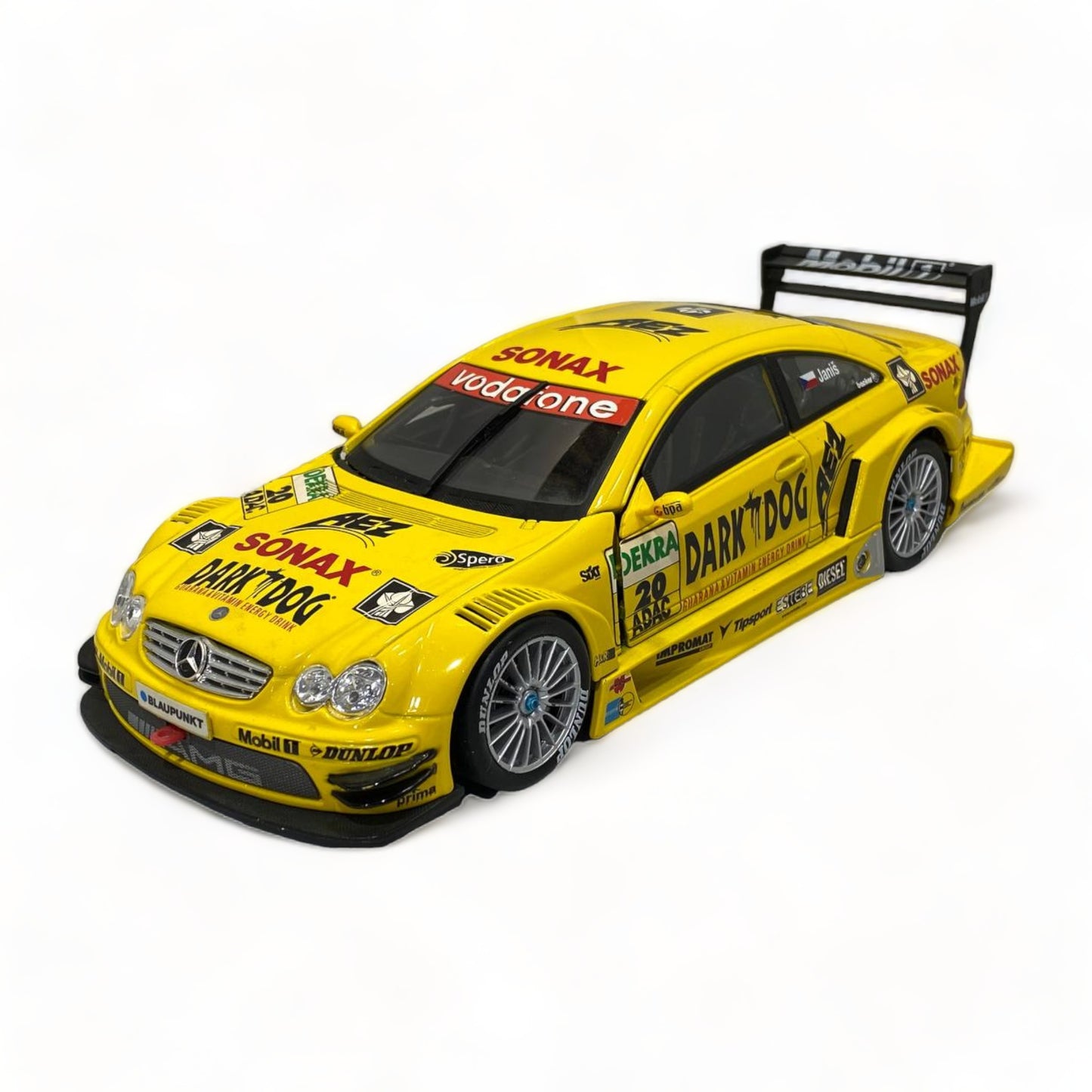 1/18 Diecast Mercedes bent CLK-DTM  YELLOW 2004 Bburago|Sold in Dturman.com Dubai UAE.