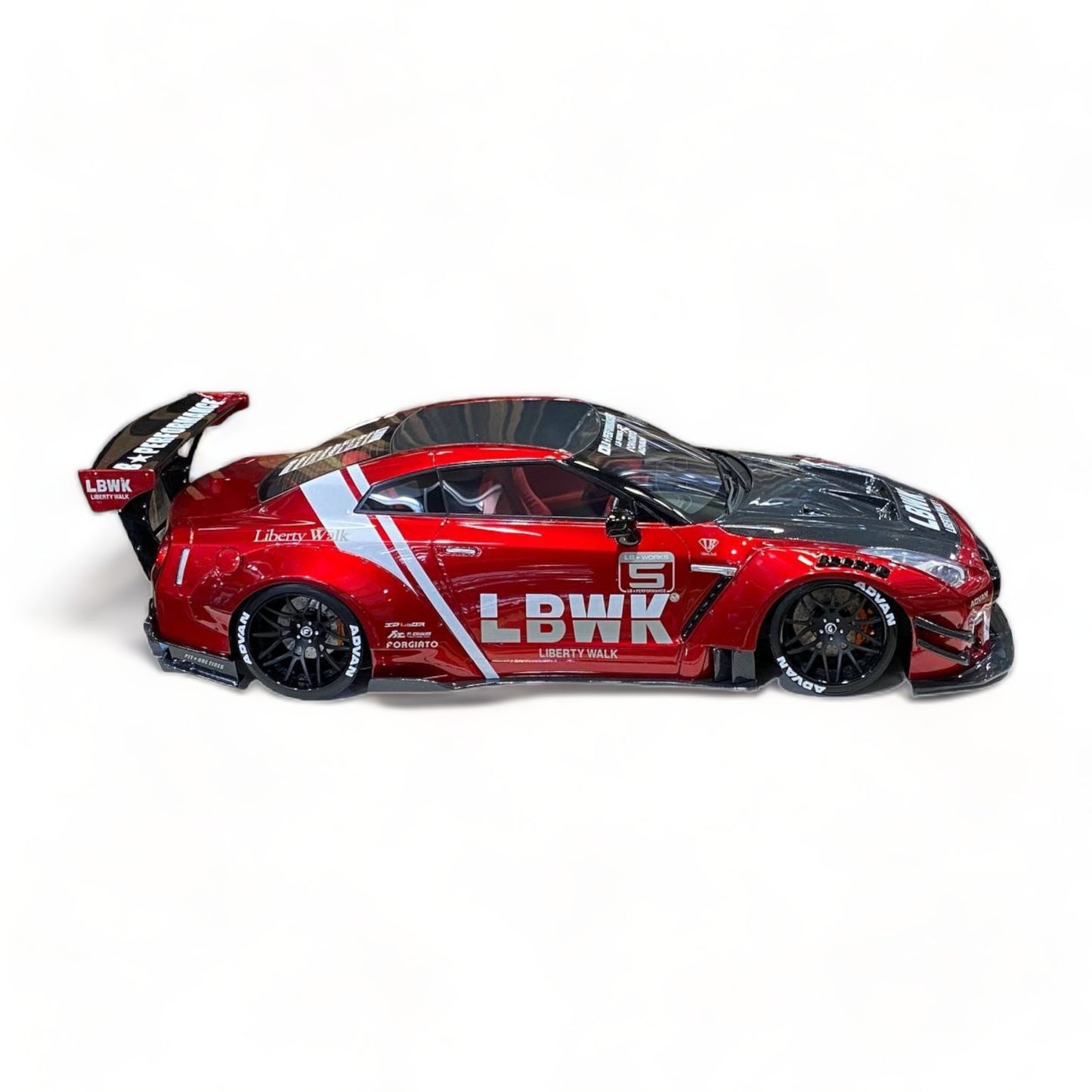 Nissan GT-R R35 LBWK LB*Performance Red & Carbon One Model|Sold in Dturman.com Dubai UAE.
