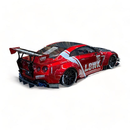 Nissan GT-R R35 LBWK LB*Performance Red & Carbon One Model|Sold in Dturman.com Dubai UAE.