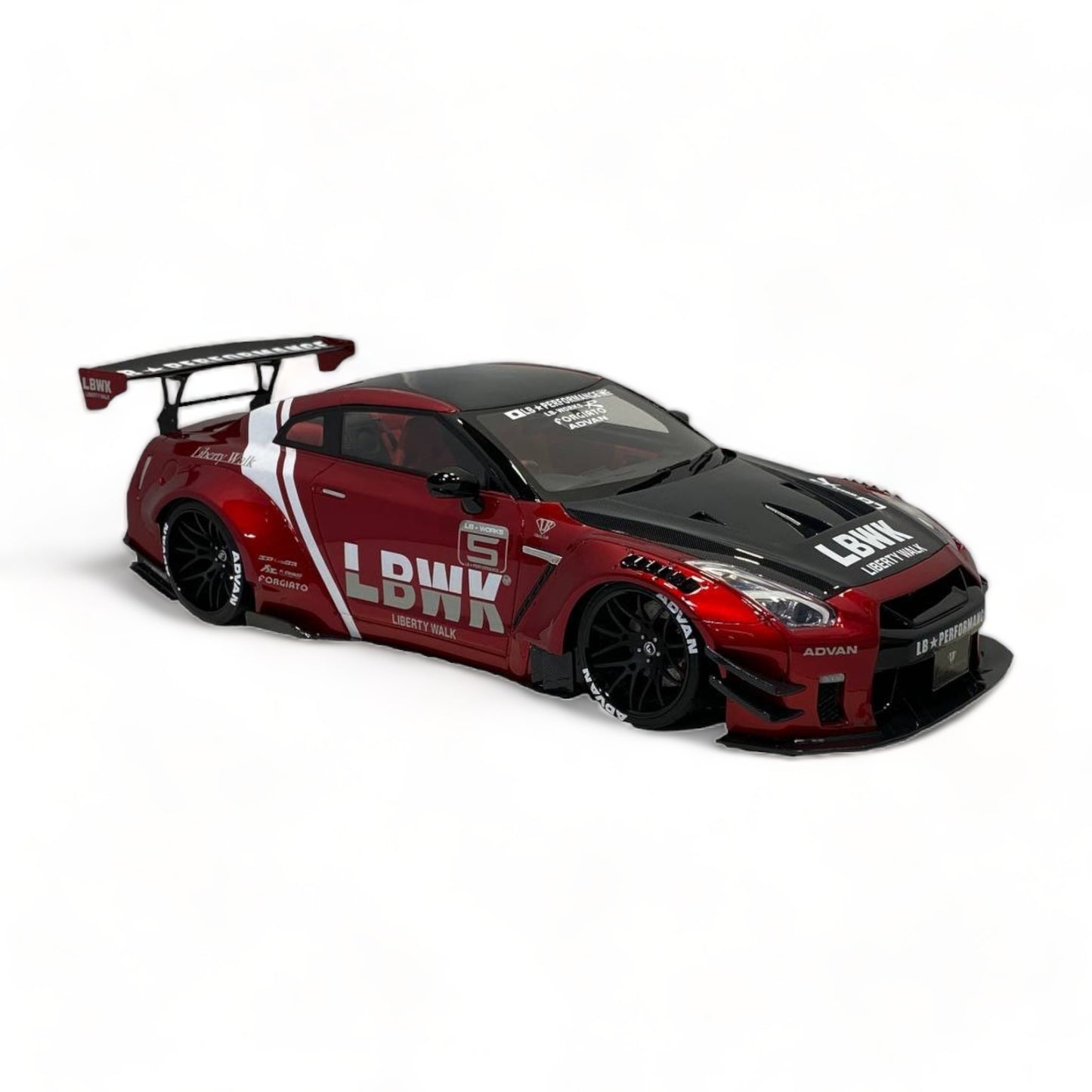 Nissan GT-R R35 LBWK LB*Performance Red & Carbon One Model|Sold in Dturman.com Dubai UAE.