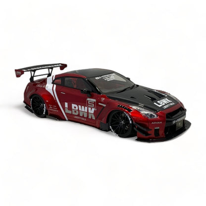 Nissan GT-R R35 LBWK LB*Performance Red & Carbon One Model|Sold in Dturman.com Dubai UAE.