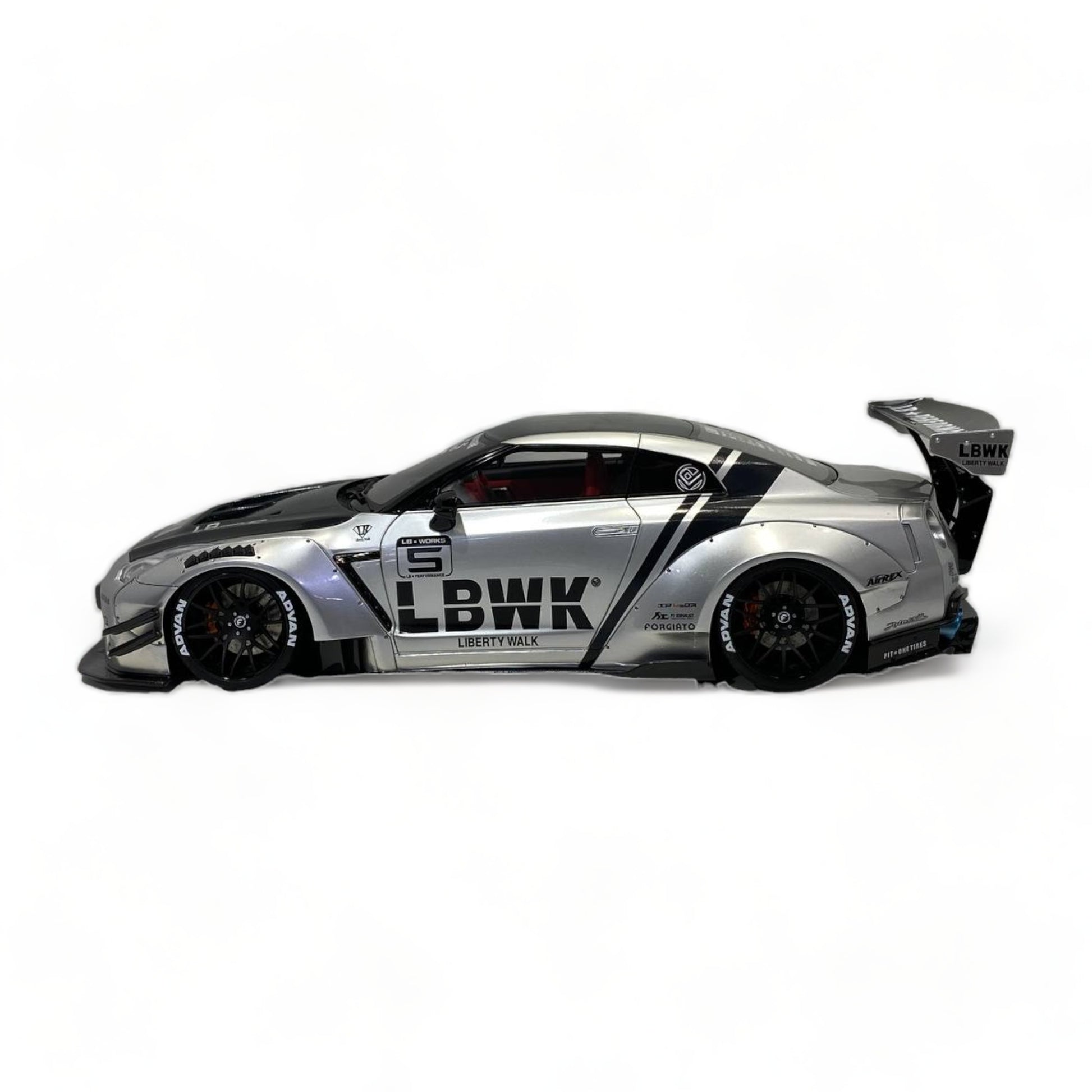 Nissan GT-R R35 GT Wing J20 LBWK LB*Performance Silver & Carbon by Onemodel|Sold in Dturman.com Dubai UAE.