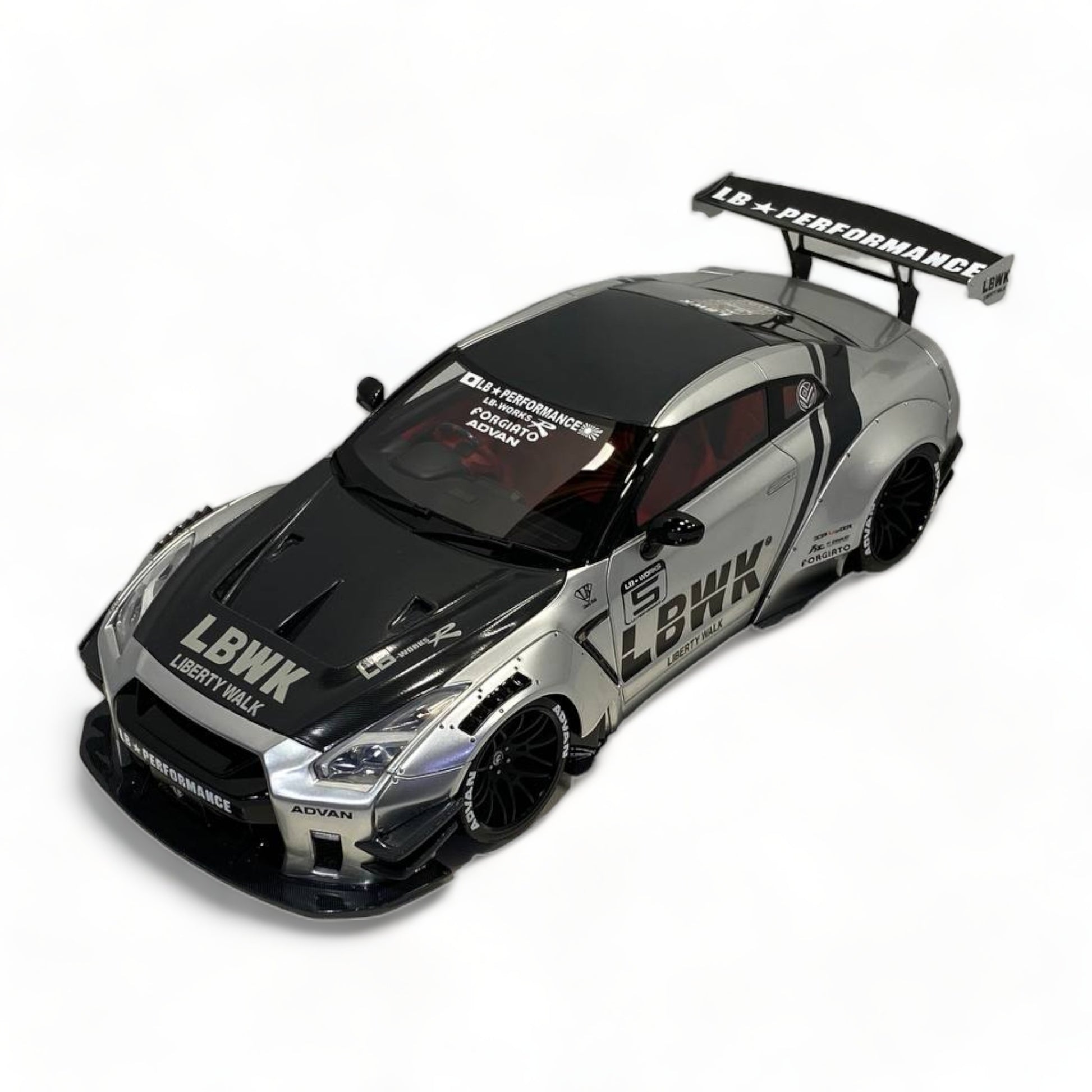 Nissan GT-R R35 GT Wing J20 LBWK LB*Performance Silver & Carbon by Onemodel|Sold in Dturman.com Dubai UAE.