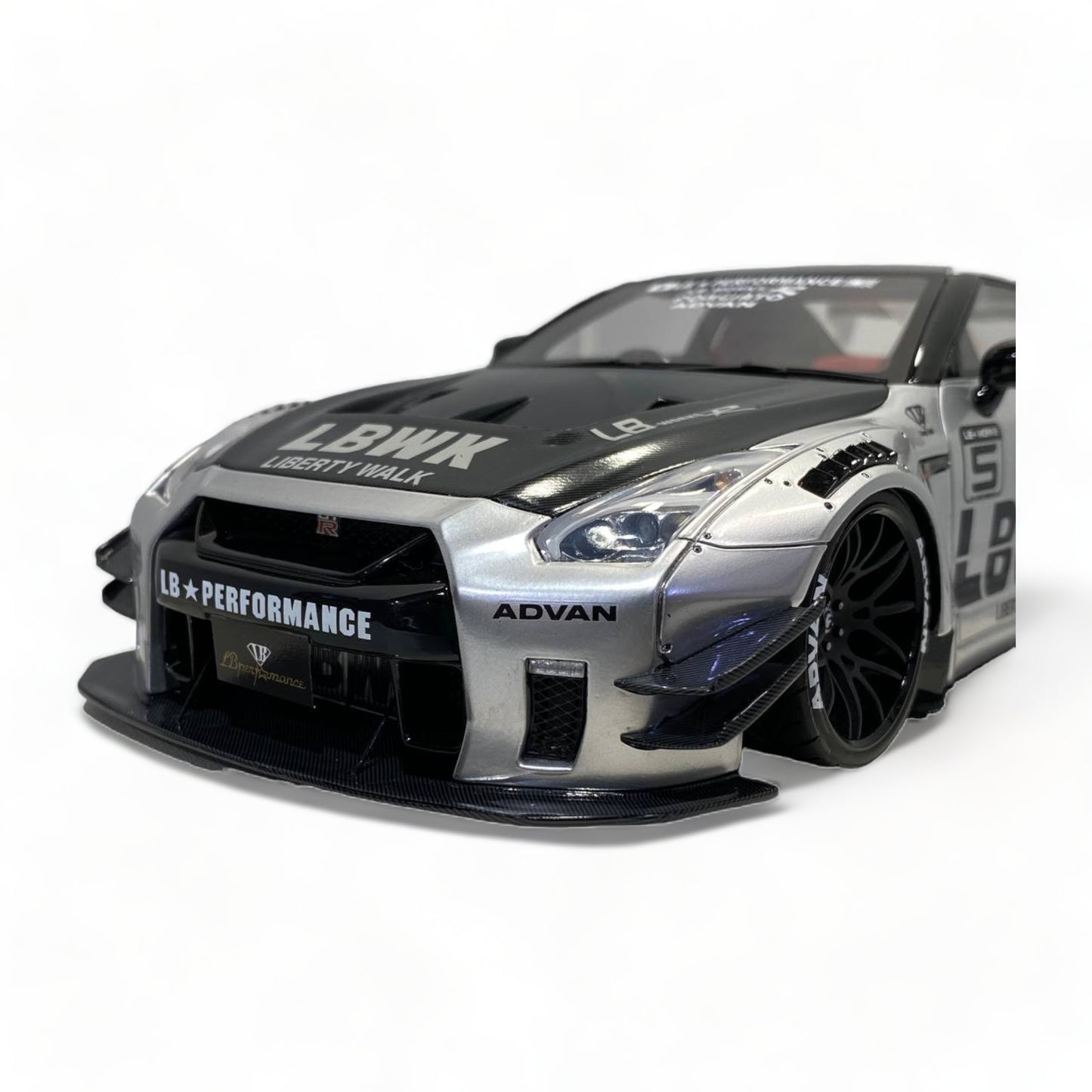 Nissan GT-R R35 GT Wing J20 LBWK LB*Performance Silver & Carbon by Onemodel