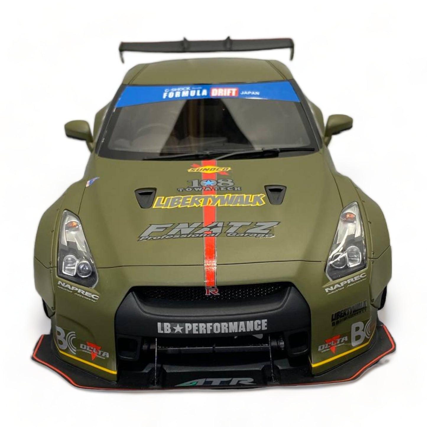 Nissan GT-R R35 LBWK LB*Performance Matt Green by Onemodel 1/18|Sold in Dturman.com Dubai UAE.