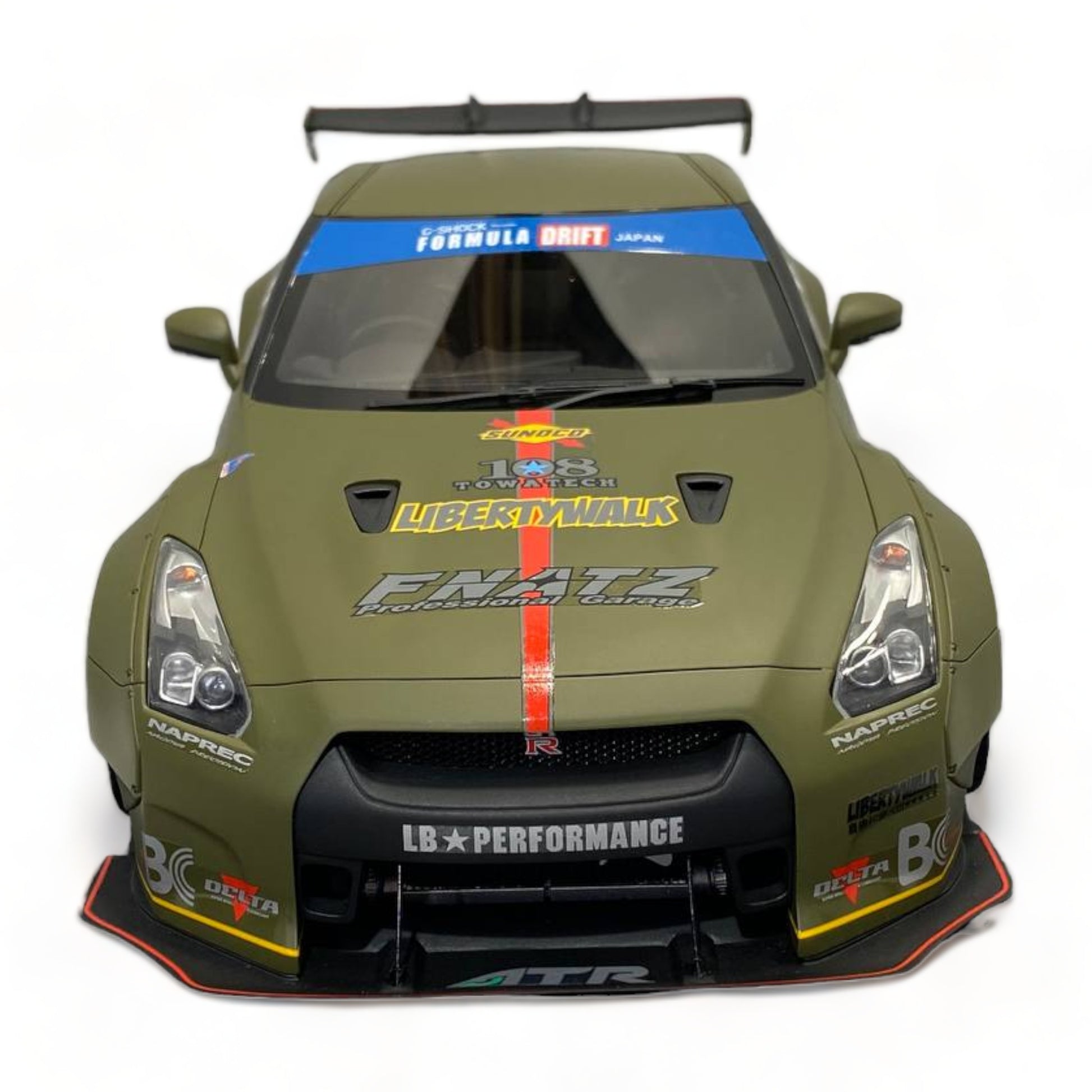 Nissan GT-R R35 LBWK LB*Performance Matt Green by Onemodel 1/18|Sold in Dturman.com Dubai UAE.