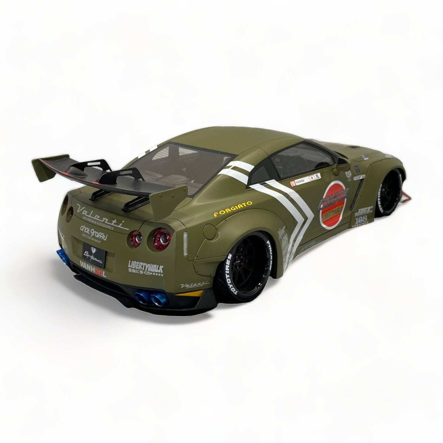 Nissan GT-R R35 LBWK LB*Performance Matt Green by Onemodel 1/18|Sold in Dturman.com Dubai UAE.