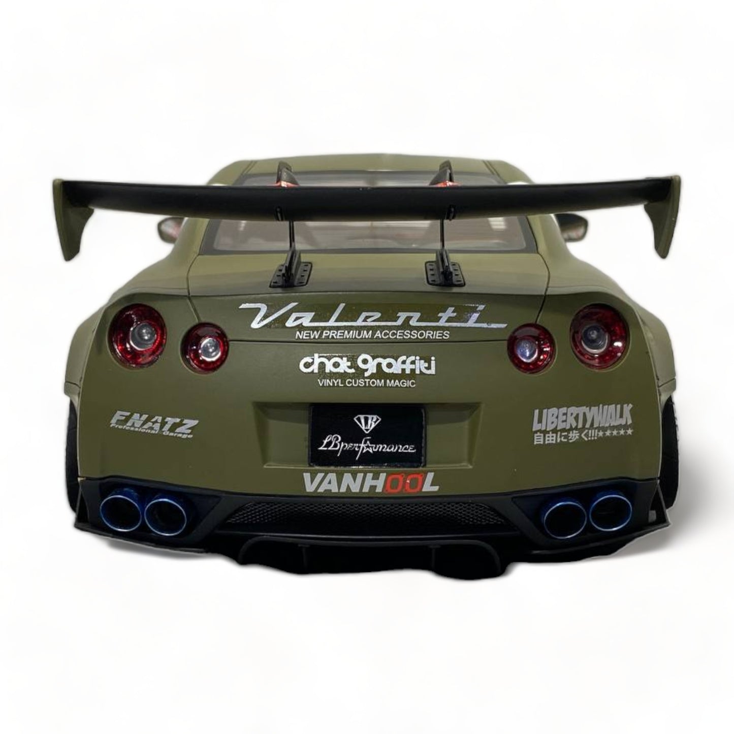 Nissan GT-R R35 LBWK LB*Performance Matt Green by Onemodel 1/18|Sold in Dturman.com Dubai UAE.