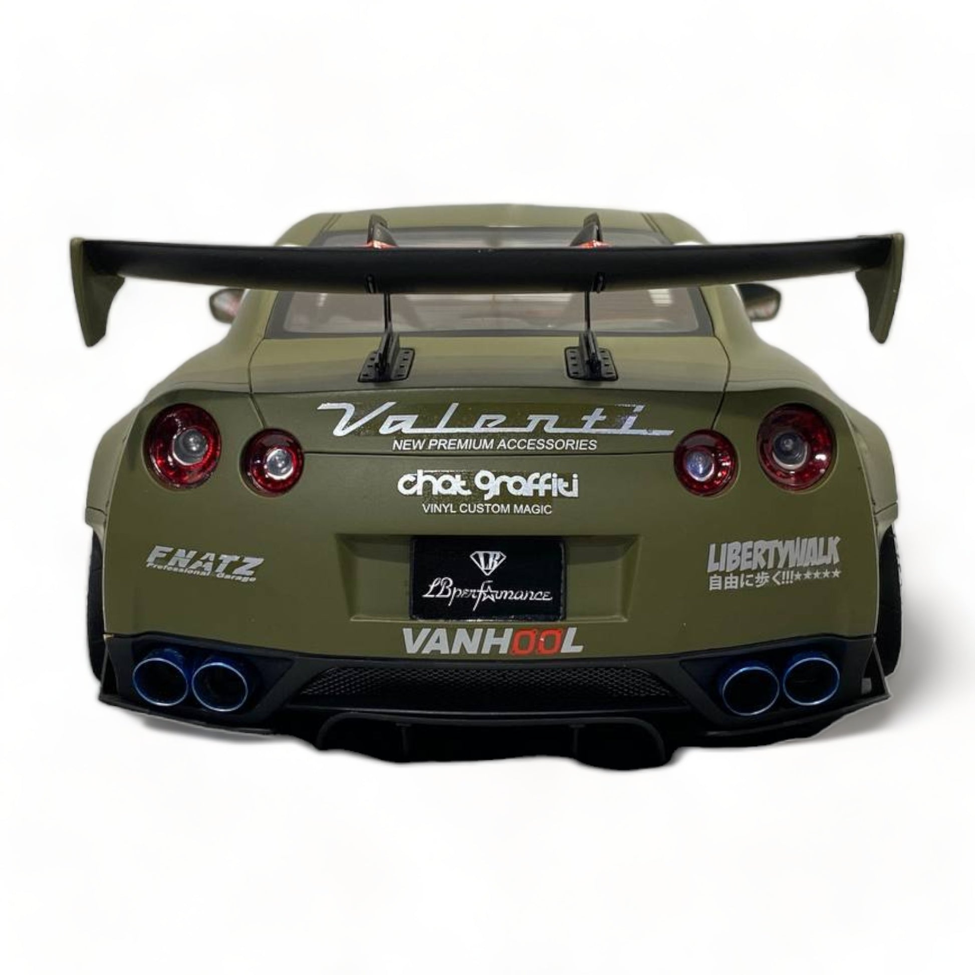 Nissan GT-R R35 LBWK LB*Performance Matt Green by Onemodel 1/18|Sold in Dturman.com Dubai UAE.