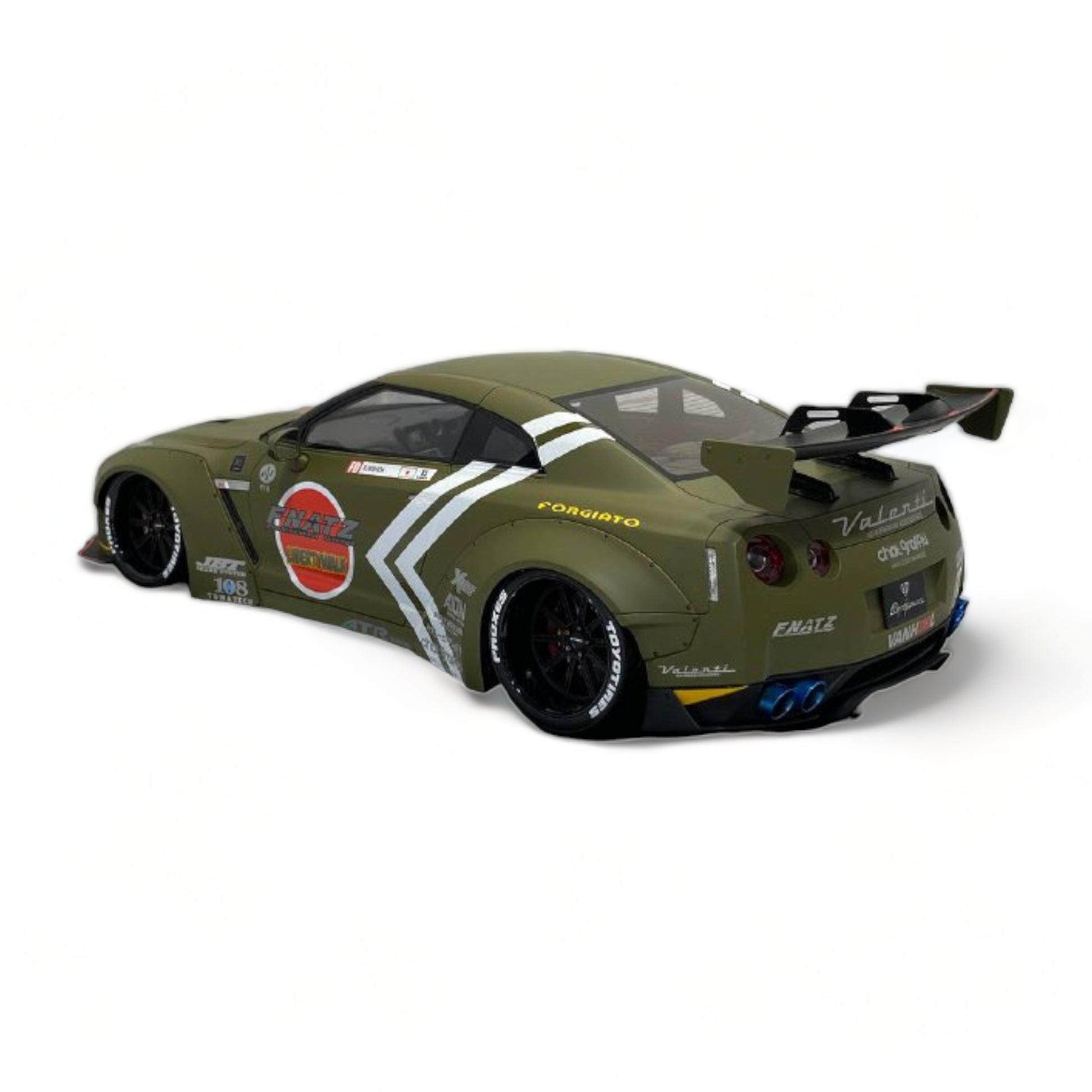 Nissan GT-R R35 LBWK LB*Performance Matt Green by Onemodel 1/18|Sold in Dturman.com Dubai UAE.