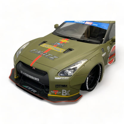 Nissan GT-R R35 LBWK LB*Performance Matt Green by Onemodel 1/18|Sold in Dturman.com Dubai UAE.