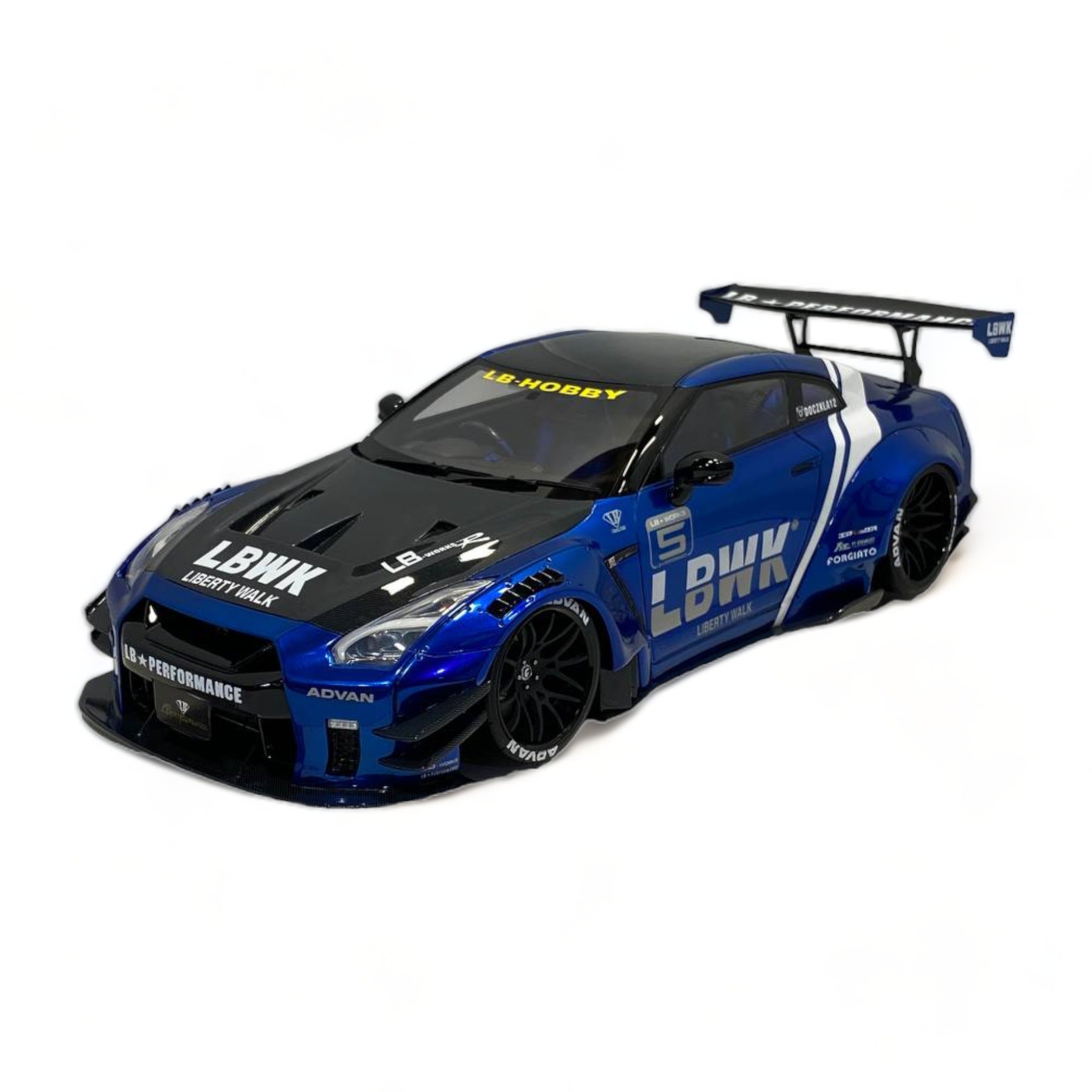 Nissan GT-R R35 LBWK LB*Performance Chrome Blue/Carbon by Onemodel 1/1 ...