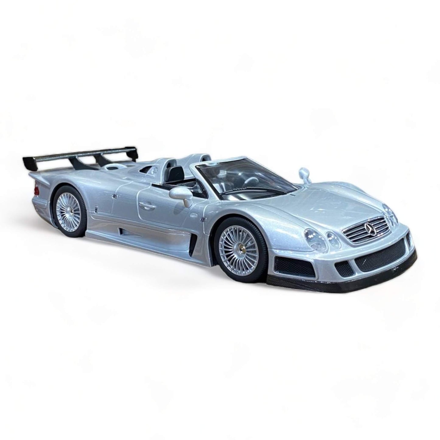 1/18 Diecast Mercedes Benz CLK-GTR Roadster Silver 1/18 by GT Spirit Scale Model Car|Sold in Dturman.com Dubai UAE.