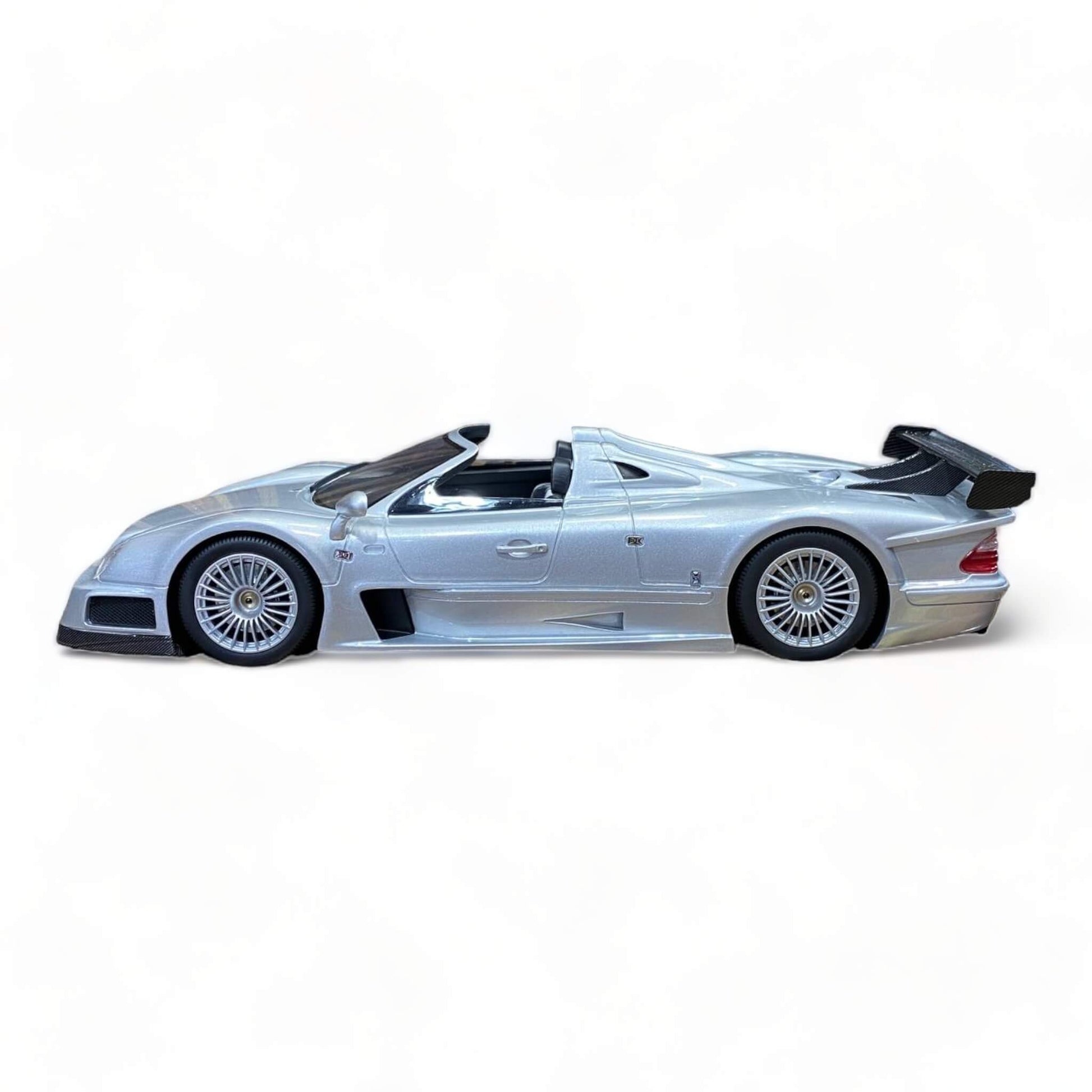 1/18 Diecast Mercedes Benz CLK-GTR Roadster Silver 1/18 by GT Spirit Scale Model Car|Sold in Dturman.com Dubai UAE.