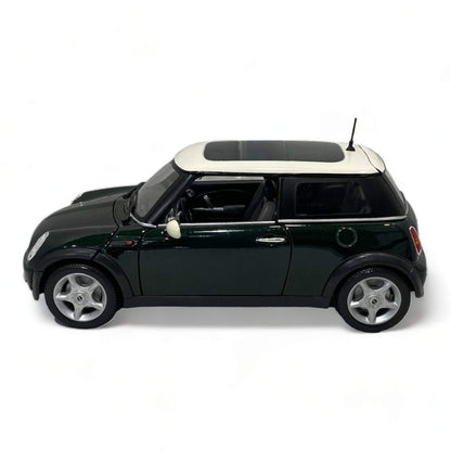 1/18 Diecast Maisto Mini Cooper Sun Roof Dark Green Scale Model Car Dturman Dubai UAE|Sold in Dturman.com Dubai UAE.
