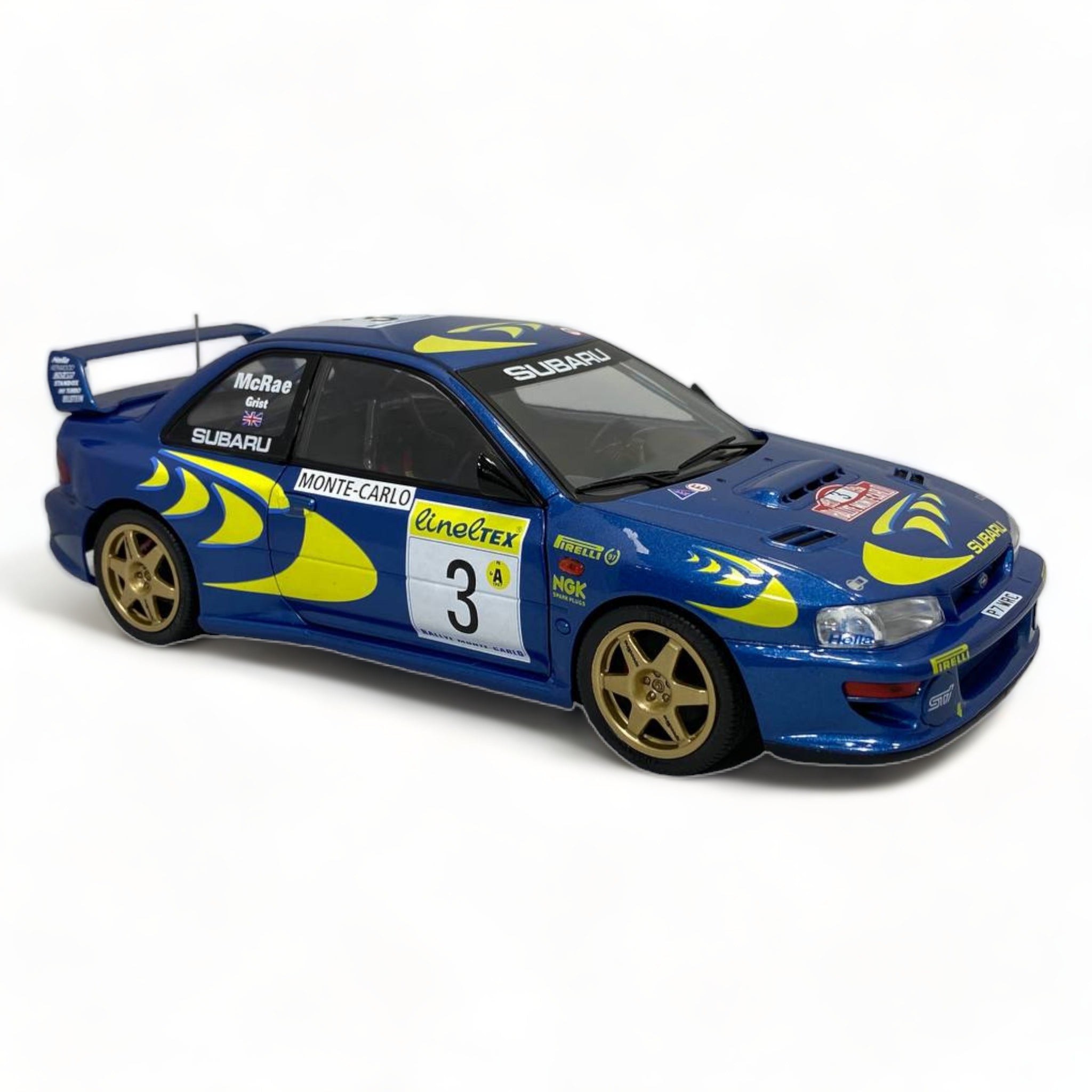 22b Rally Colors 1/18 Solido Subaru Impreza 22B Rally Montecarlo - Blue 1998 – dturman.com