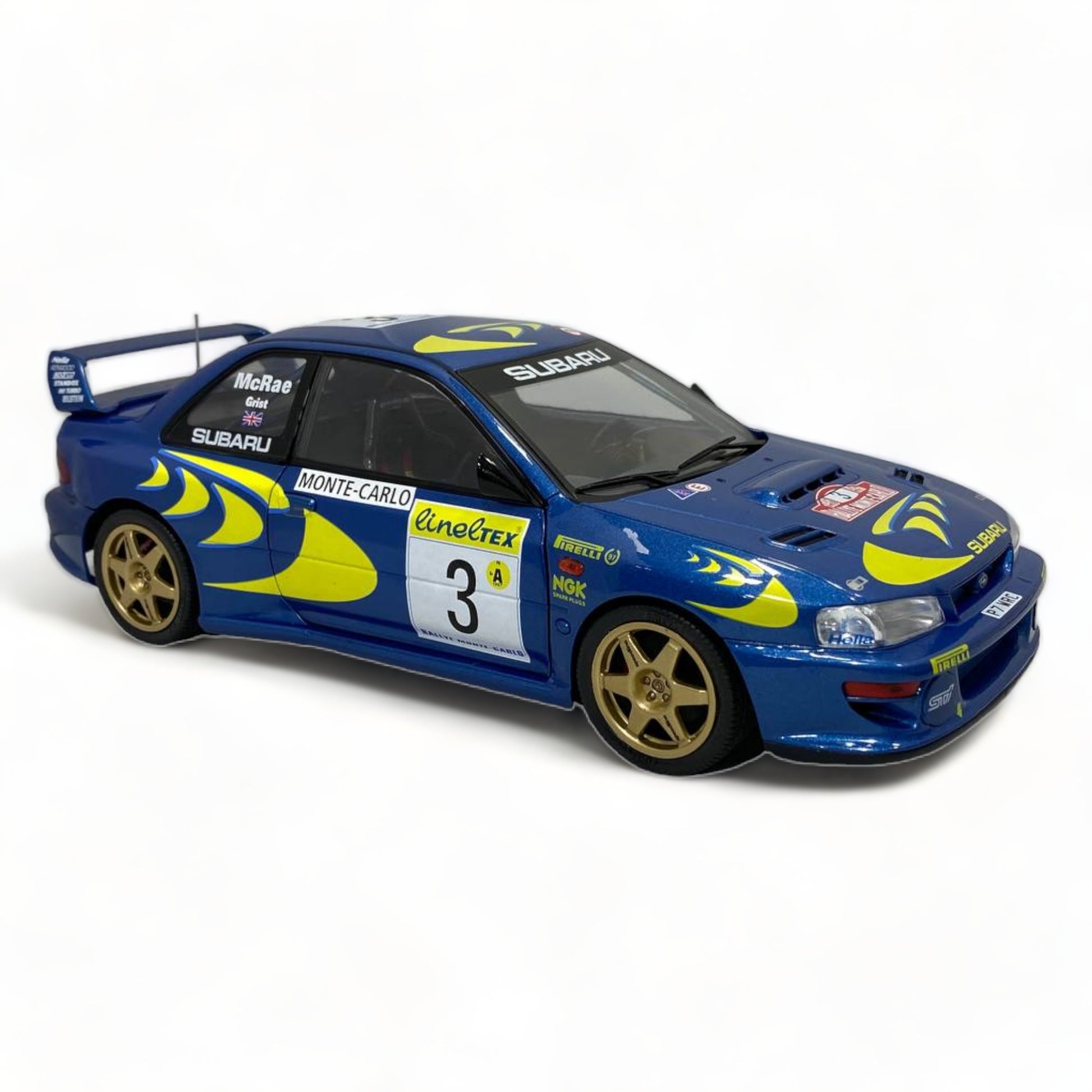 1/18 Solido Subaru Impreza 22B Rally Montecarlo - Blue 1998 Model Car|Sold in Dturman.com Dubai UAE.