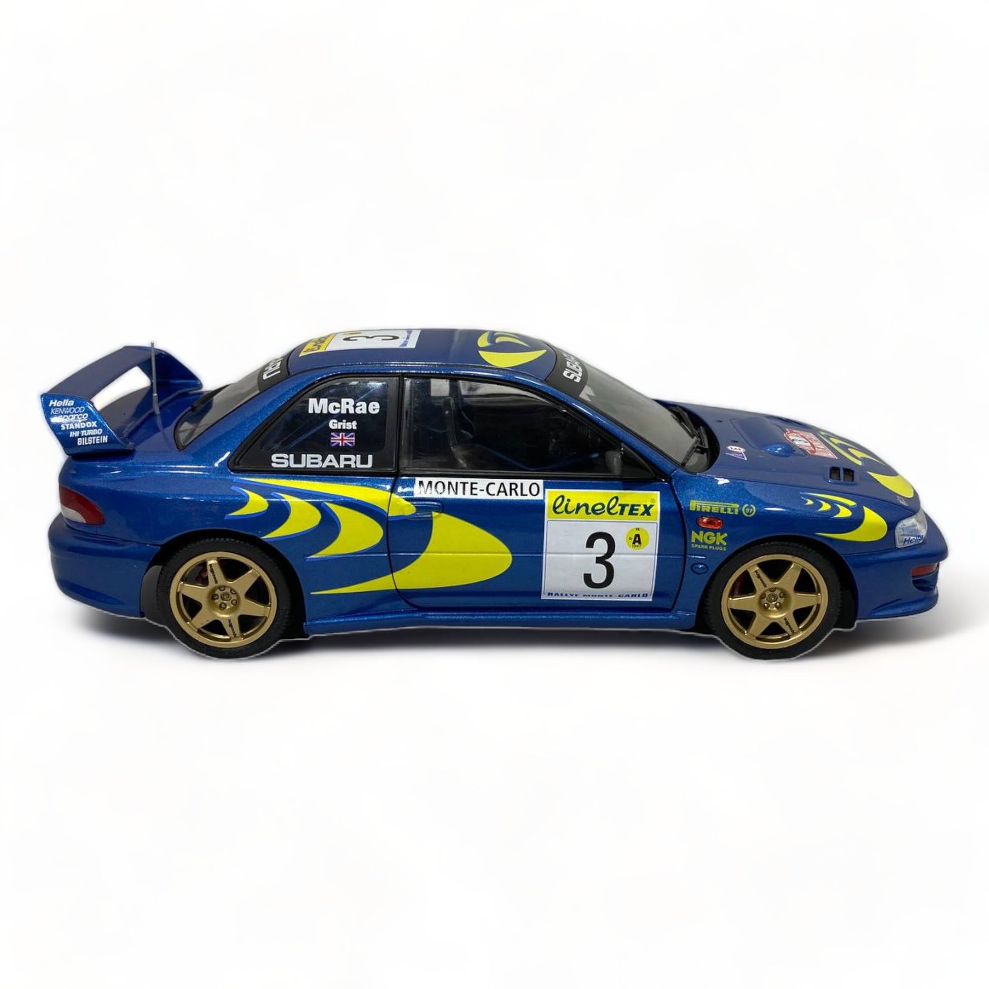 1/18 Solido Subaru Impreza 22B Rally Montecarlo - Blue 1998 Model Car|Sold in Dturman.com Dubai UAE.