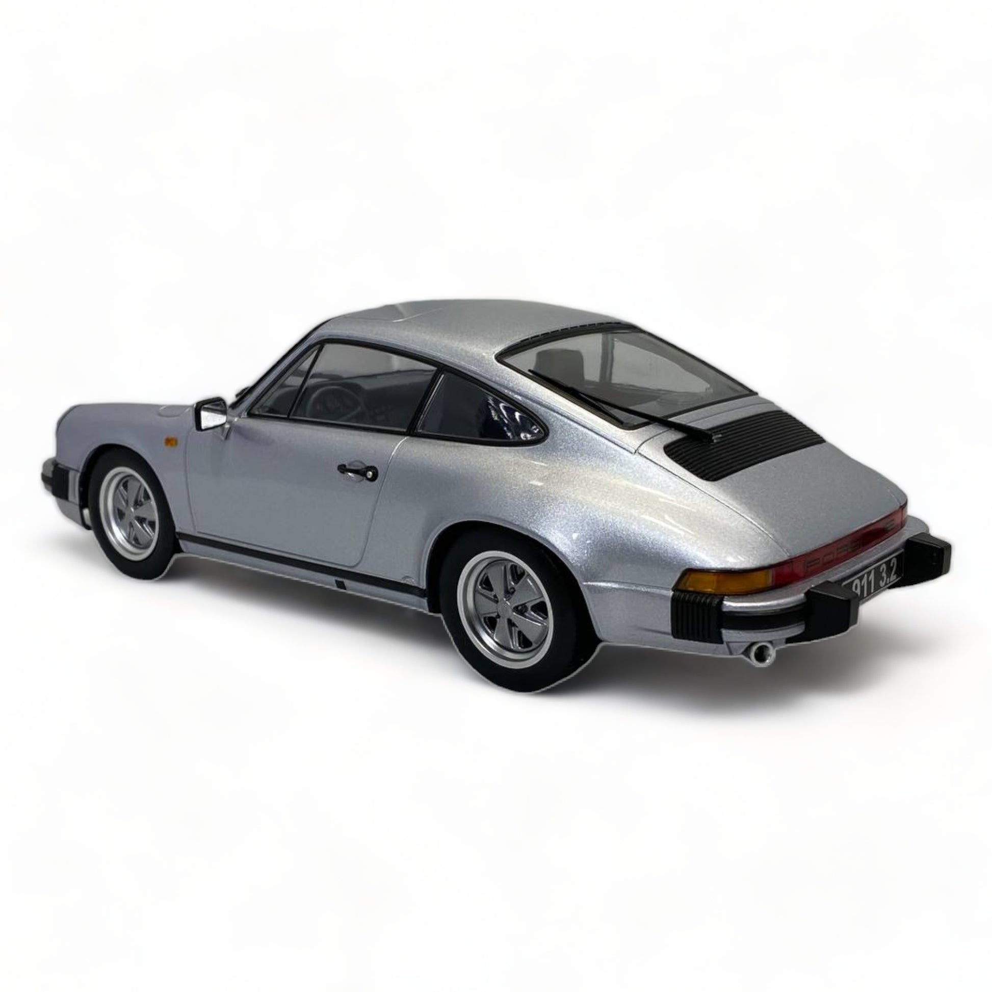 1/18 Resin KK Scale Porsche 911 Carrera Coupe 3.2 (1988) Silver Miniature Car|Sold in Dturman.com Dubai UAE.