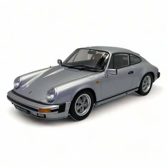 1/18 Resin KK Scale Porsche 911 Carrera Coupe 3.2 (1988) Silver Miniature Car|Sold in Dturman.com Dubai UAE.