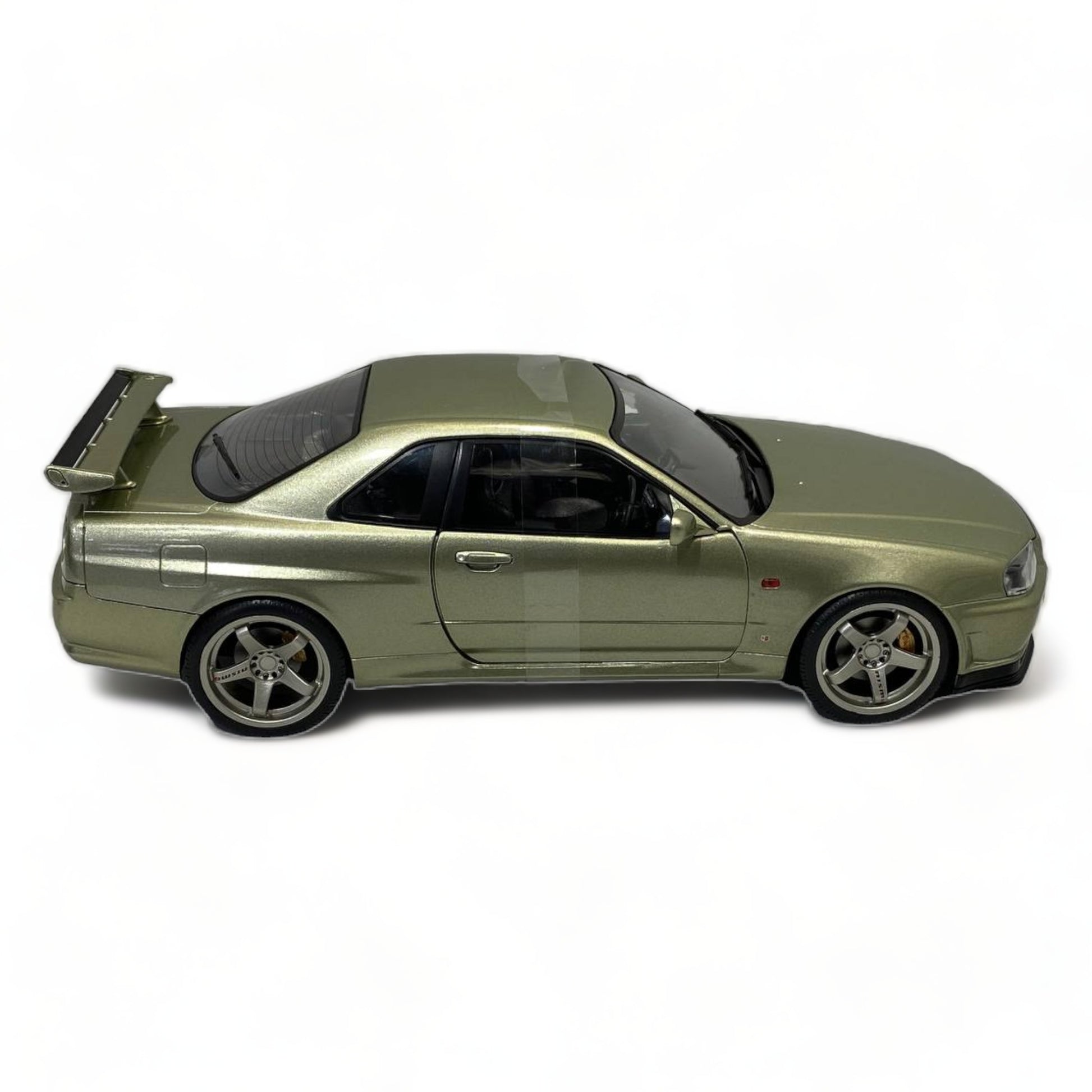 1/18 Diecast SOLIDO Nissan Skyline GT-R R34 Green Metallic Miniature Car|Sold in Dturman.com Dubai UAE.