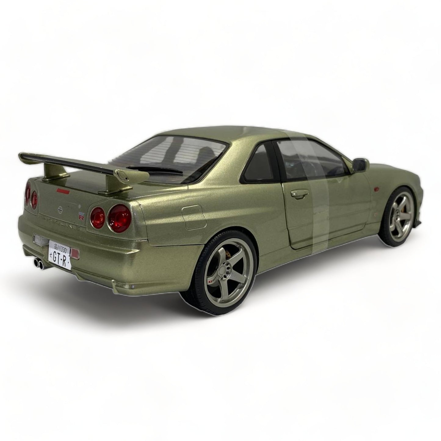 1/18 Diecast SOLIDO Nissan Skyline GT-R R34 Green Metallic Miniature Car|Sold in Dturman.com Dubai UAE.
