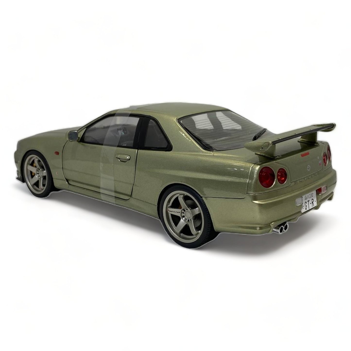 1/18 Diecast SOLIDO Nissan Skyline GT-R R34 Green Metallic Miniature Car|Sold in Dturman.com Dubai UAE.
