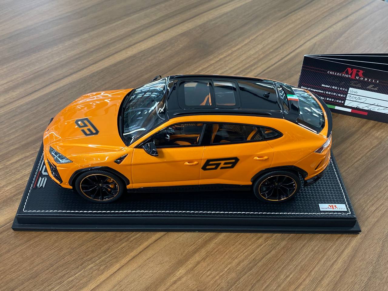 1:18 Resin Model - MR Collection Models Lamborghini Urus #63 (Orange)