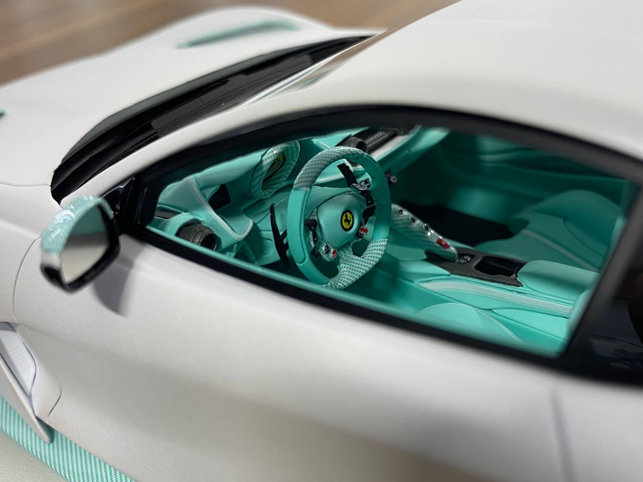 1:18 Resin Model – Davis & Giovanni Ferrari 812 N-Largo Novitec Matt Pearl White / Tiffany Limited 1 of 1