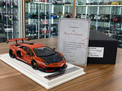 1/18 Resin Davis & Giovanni Lamborghini AVENTADOR SVJ LB Performance  Matt orange, Zero Zen Limited- 1 of 8pcs