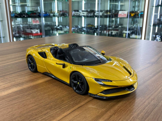 1/18 Diecast Ferrari SF90 Spider Gold  Bburago Scale Model Car