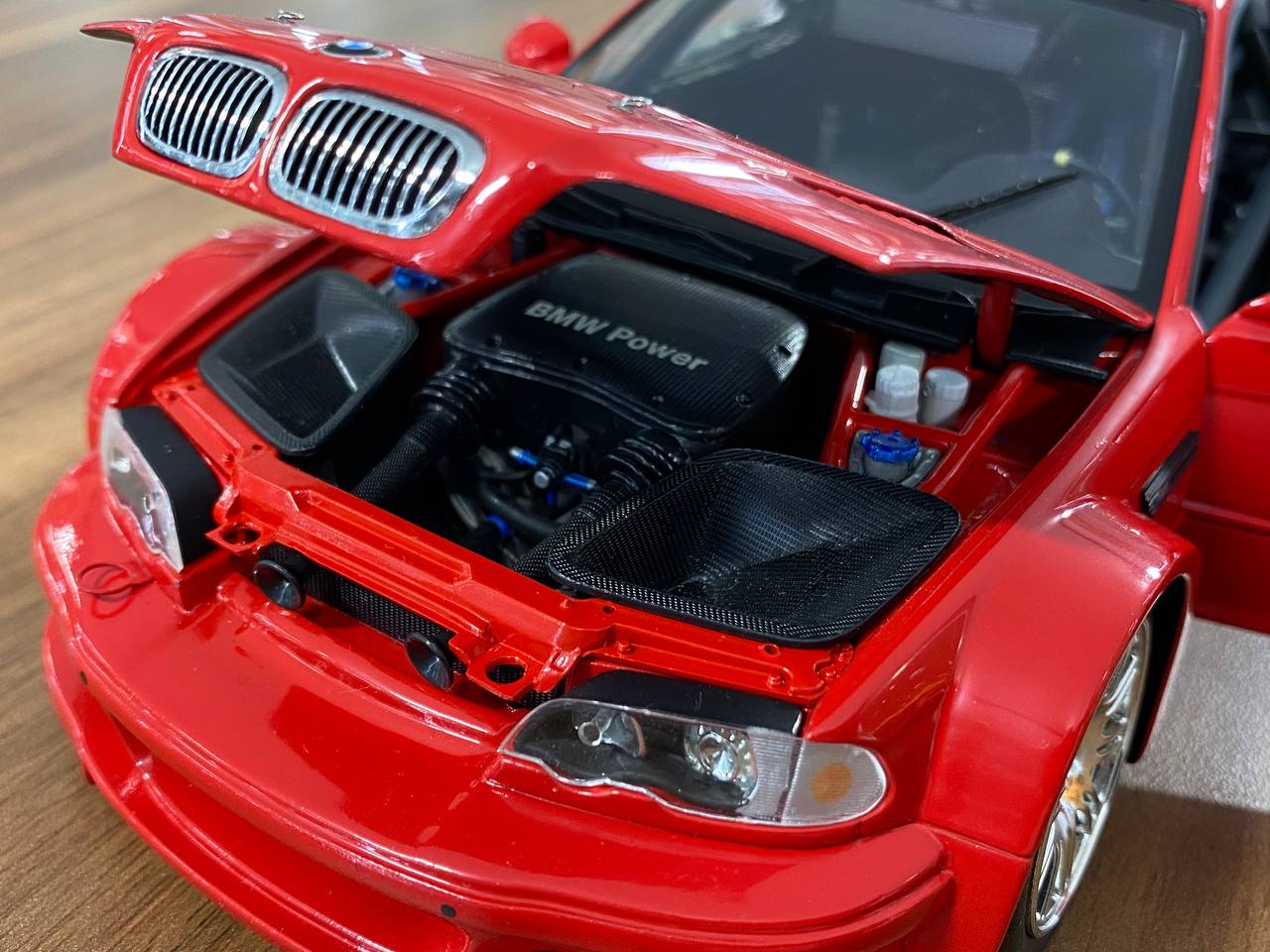 1/18 Diecast BMW M3 GTR 2001 Red Model Car by Minichamps