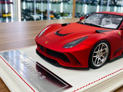 Davis & Giovanni Ferrari F12 N-Largo S – 1/18 Resin Model, Matte Chrome Red, Limited 1 of 1