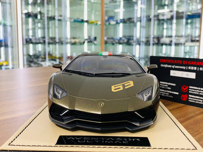 1/18 Resin Lamborghini Aventador Navy Green by MR Collection