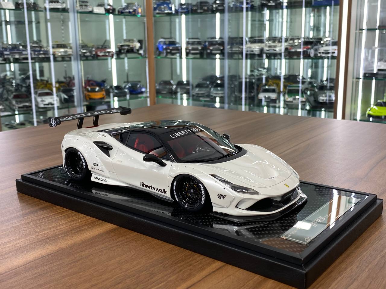 1/18 Resin Model – Ferrari F8 GT LB-Works Pearl White Decal by VIP Model