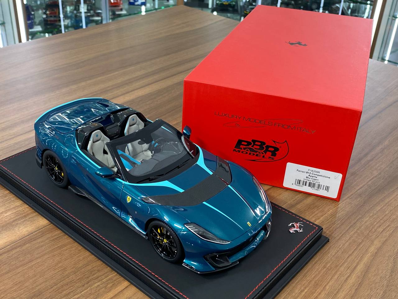 1/18 Resin  – BBR Models Ferrari 812 CompetizioneA ( Aperta ) Blue Capri Limited-90 pcs
