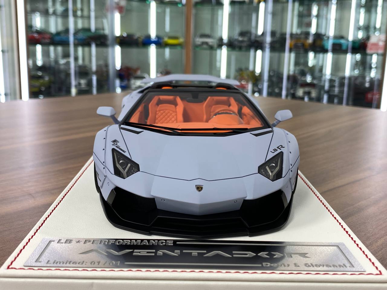 1/18 Resin Model – Lamborghini Aventador Roadster LB Performance | Davis & Giovanni | Matt Grey | 1 of 2