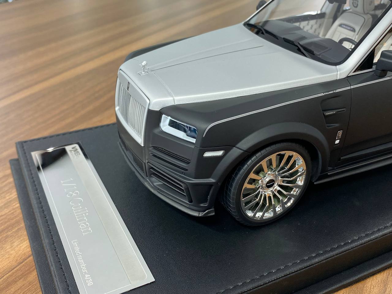 1/18 Resin Model – Rolls Royce Cullinan Mansory | VMB Models | Matt Black/Silver | Limited 30 pcs
