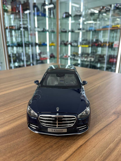 1:18 Diecast Norev Mercedes-Benz S-Class | Metallic Blue | Full Opening