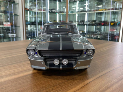 ★ 1/12 Diecast KK Scale Ford Mustang Eleanor 1967 | Grey with Black Stripes