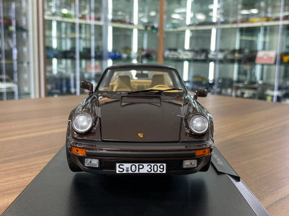 1/18 Metal Diecast - Porsche 911 Turbo Targa 3.3 (1987) Brown Metallic by Norev