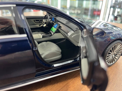 1:18 Diecast Norev Mercedes-Benz S-Class | Metallic Blue | Full Opening