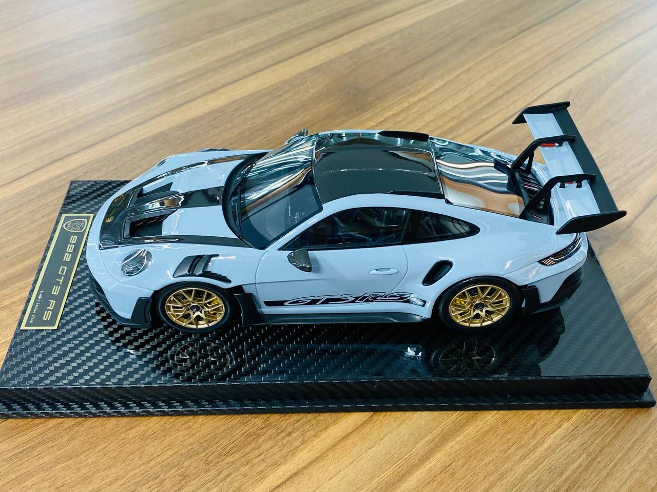 1/18 Resin - Porsche 911 GT3 RS Weissach Package by AI Model in Grey/ Gold Rim (Limited to 46 Units)