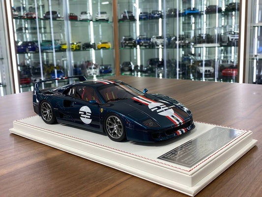 1:18 Resin Model Davis & Giovanni Ferrari F40 Royal Blue Metallic Limited 1 of 1