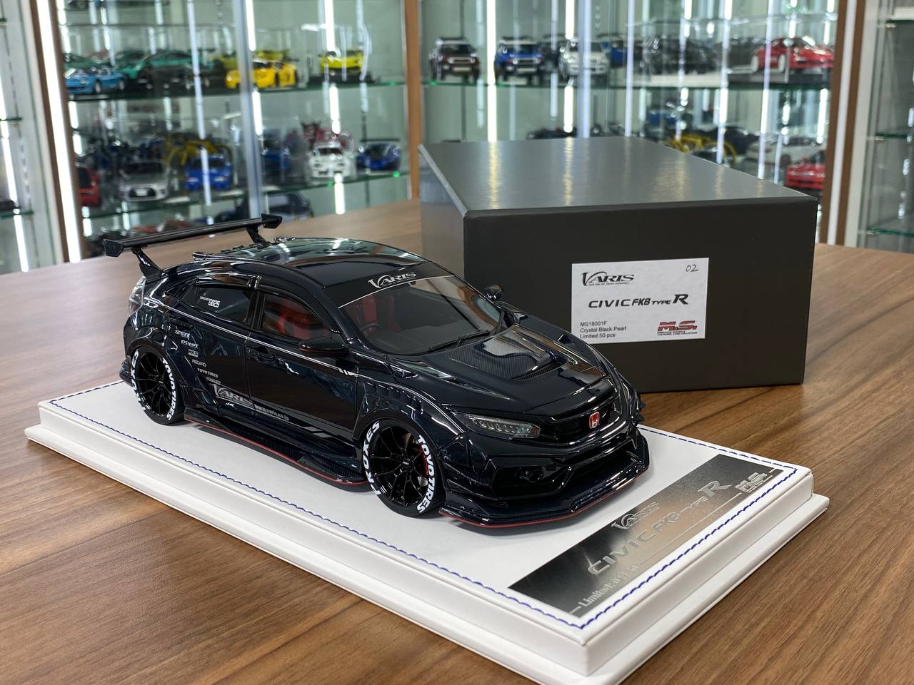 1:18 Resin – M.S. Miniature Special Honda Civic FK8 Type R (Varis) – Crystal Black Pearl – Limited 50 pcs