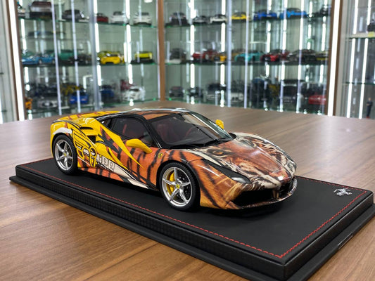 1/18 Resin – BBR Models Ferrari 488 GTB Tiger Giallo Modena Limited Edition:100 pcs