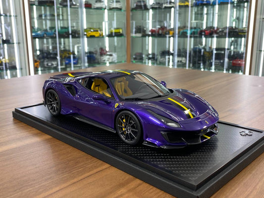 1/18 Resin BBR Models Ferrari 488 Pista  Viola Al Humad  Ltd.Edn.148 pcs